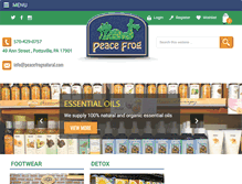 Tablet Screenshot of peacefrognatural.com